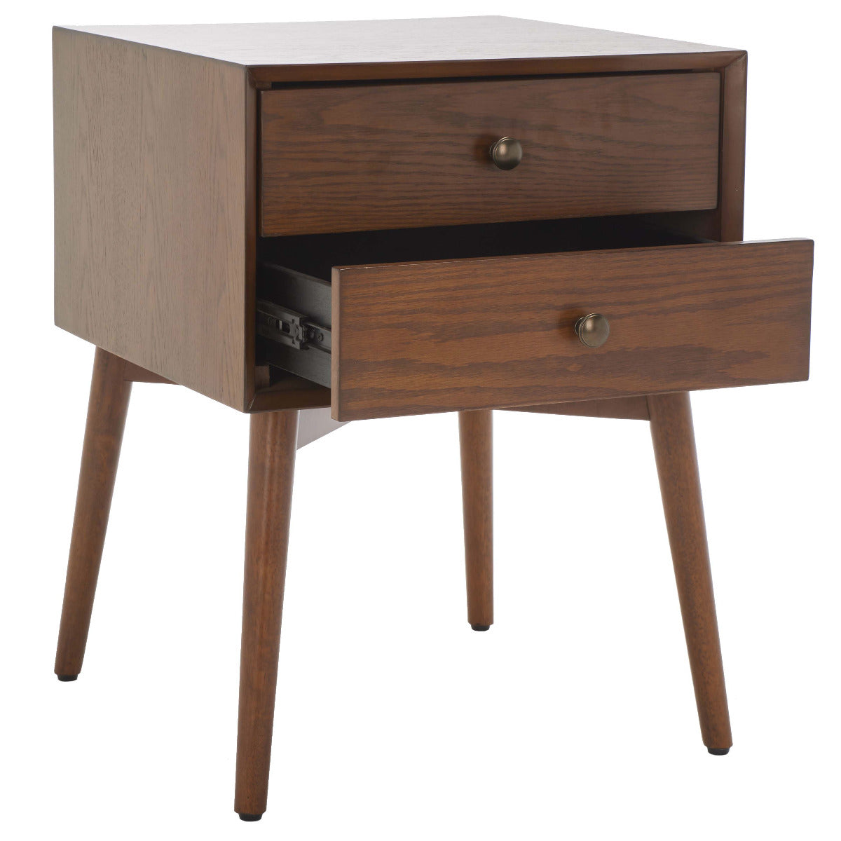 Scully 2 Drawer Nightstand | Safavieh - Oak / Gold