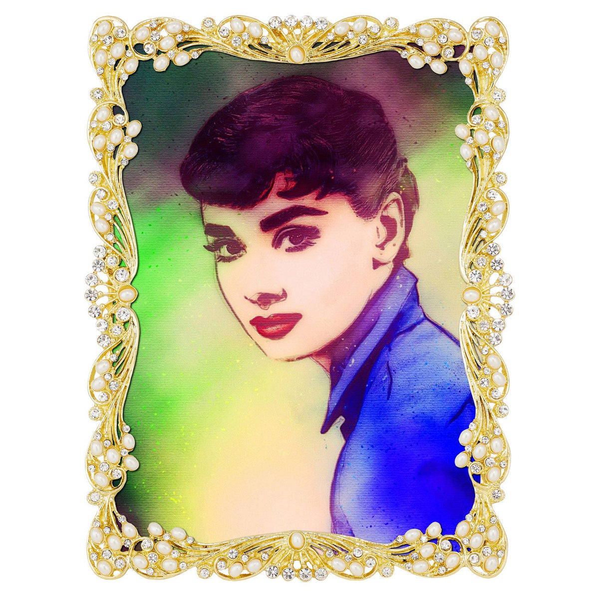 Audrey 5" x 7" Picture Frame, Gold