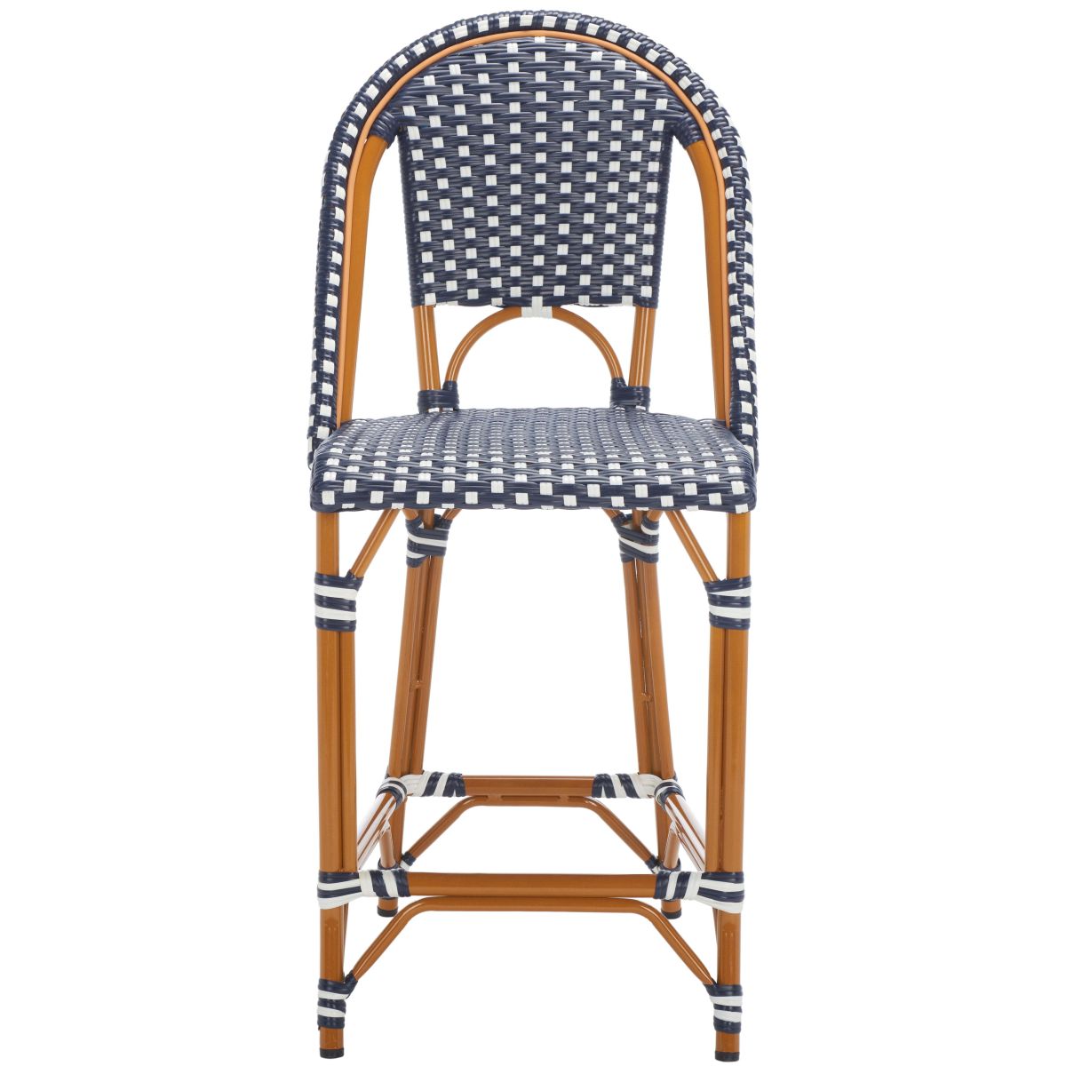 California Counter Stool | Safavieh - PAT7532 - Navy / White 