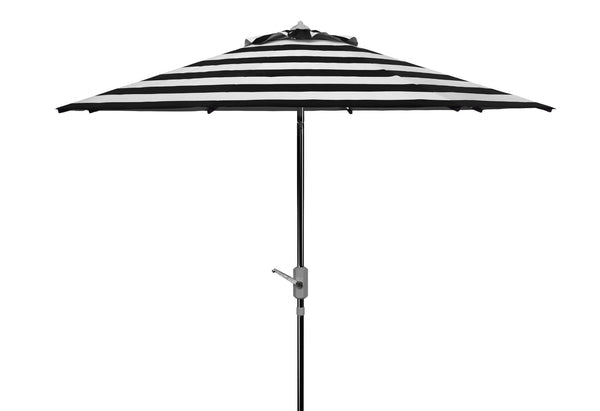 uv-resistant-iris-fashion-line-9ft-auto-umbrella-safavieh-pat8004-Black / White