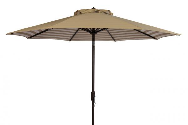 athens-inside-out-striped-9ft-crank-outdoor-auto-umbrella-safavieh-pat8007-Beige / Beige Stripe