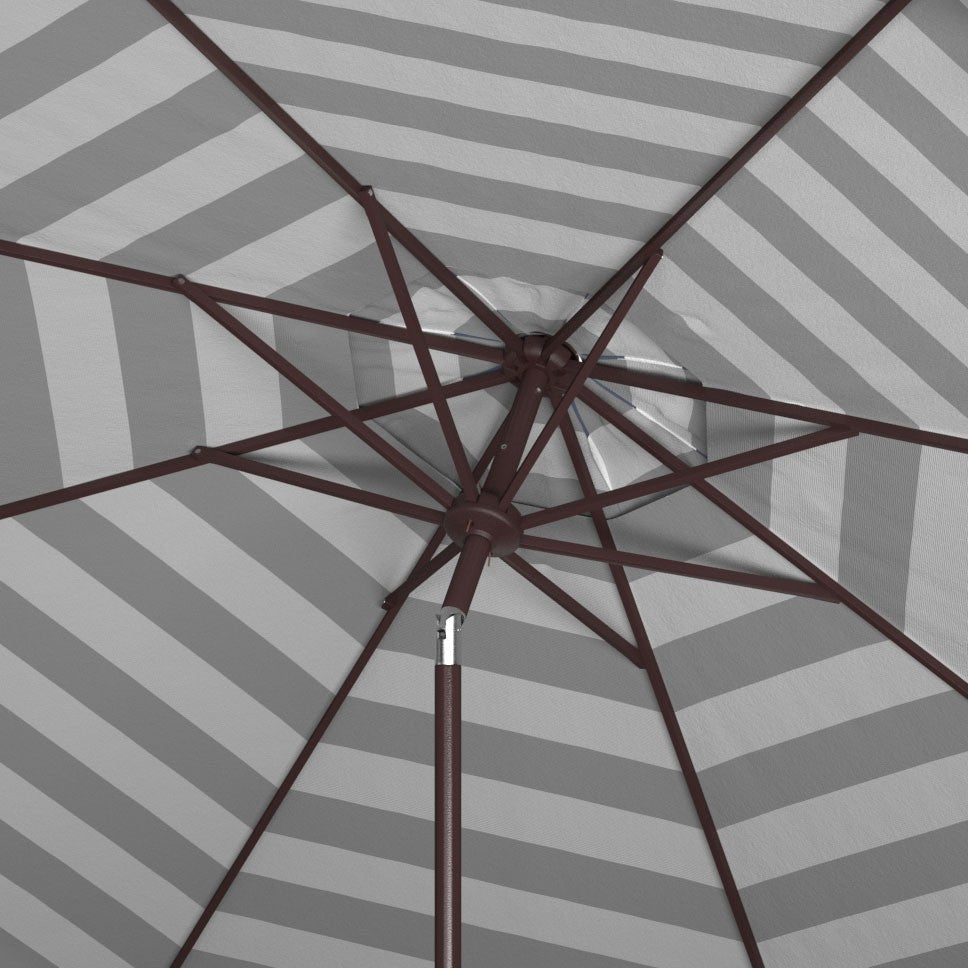 Safavieh Vienna 11Ft Rnd Crank Umbrella , PAT8111 - Black/White