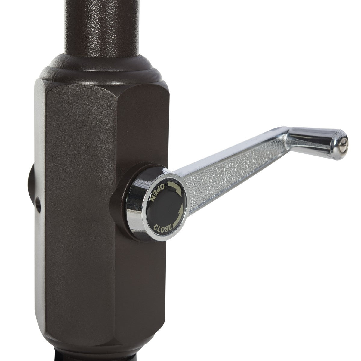 Safavieh Vienna 11Ft Rnd Crank Umbrella , PAT8111 - Black/White