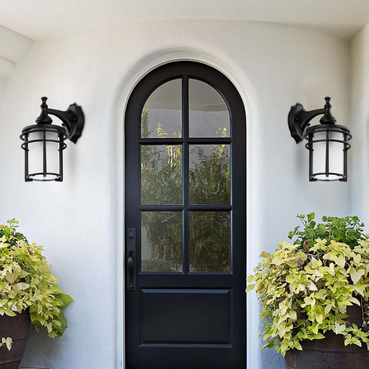 Safavieh Adisyn Outdoor Wall Sconce , PLT4025 - Black (Set of 2)