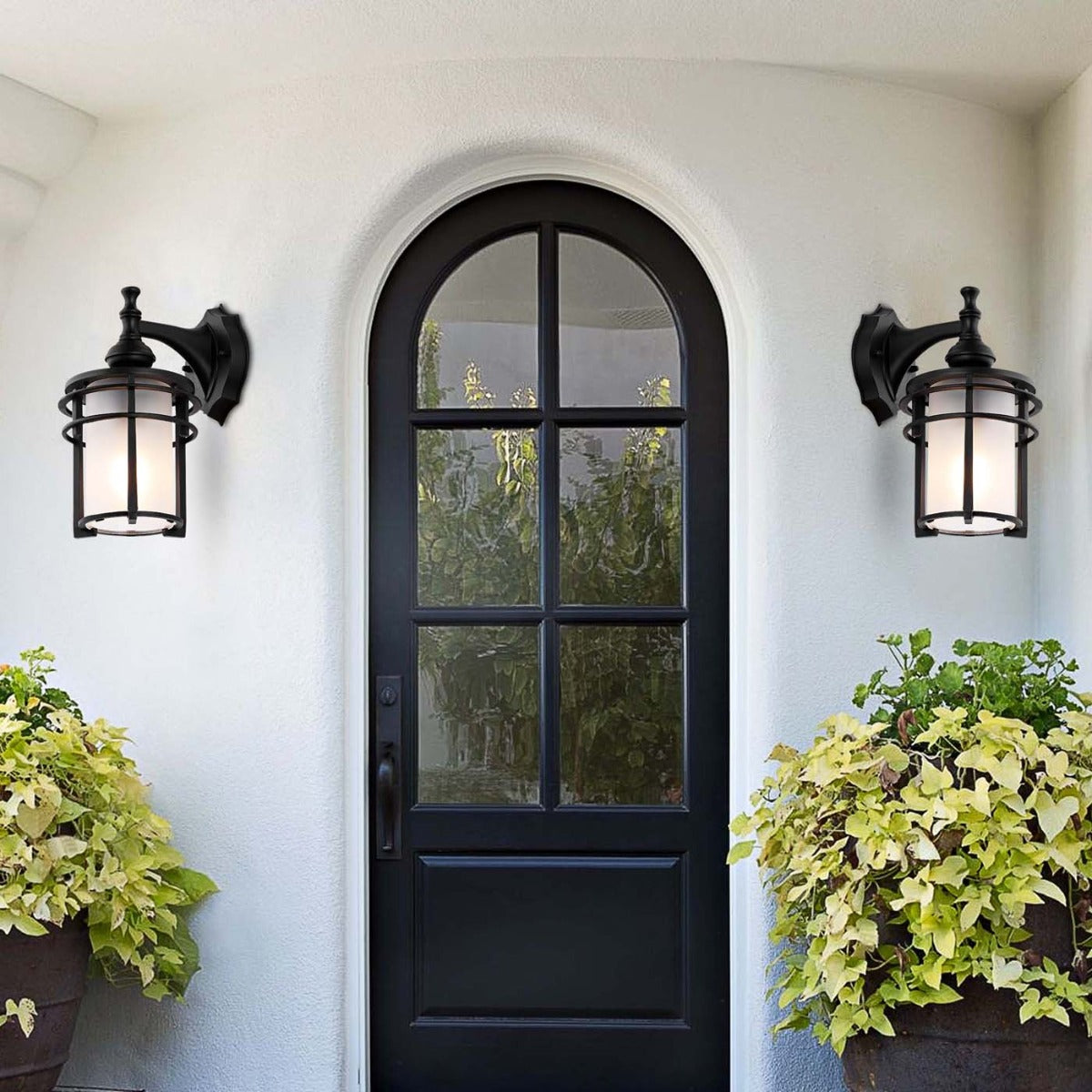 Safavieh Adisyn Outdoor Wall Sconce , PLT4025 - Black (Set of 2)