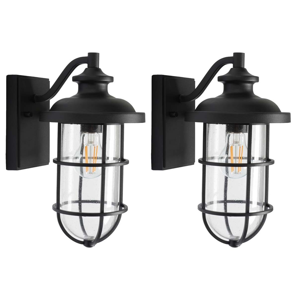 Safavieh Adelle Outdoor Wall Sconce , PLT7012 - Black (Set of 2)