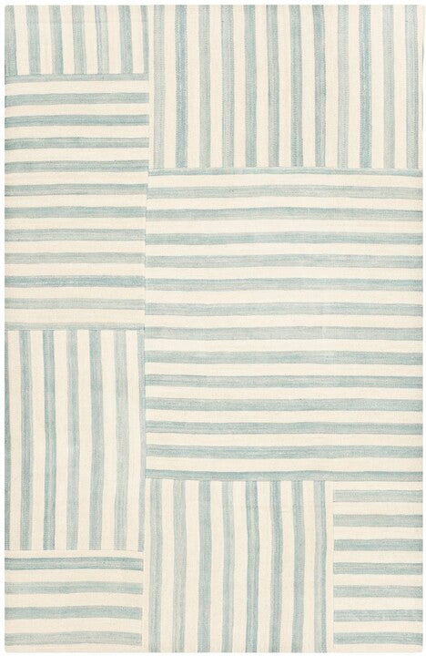 Canyon Stripe Patch 2867 Rug | Ralph Lauren - RLR2867 - Sky