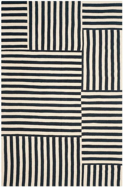 Canyon Stripe Patch 2867 Rug | Ralph Lauren - RLR2867 - Cinder