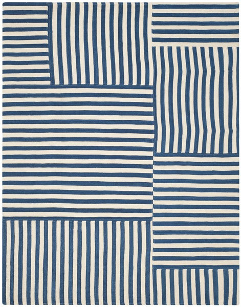 Canyon Stripe Patch 2867 Rug | Ralph Lauren - RLR2867 - Pacific