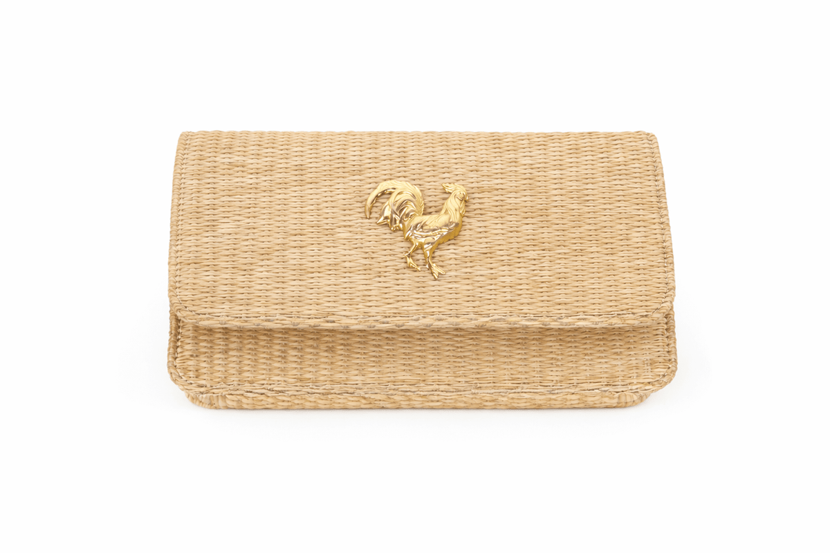 Ruby Straw Clutch