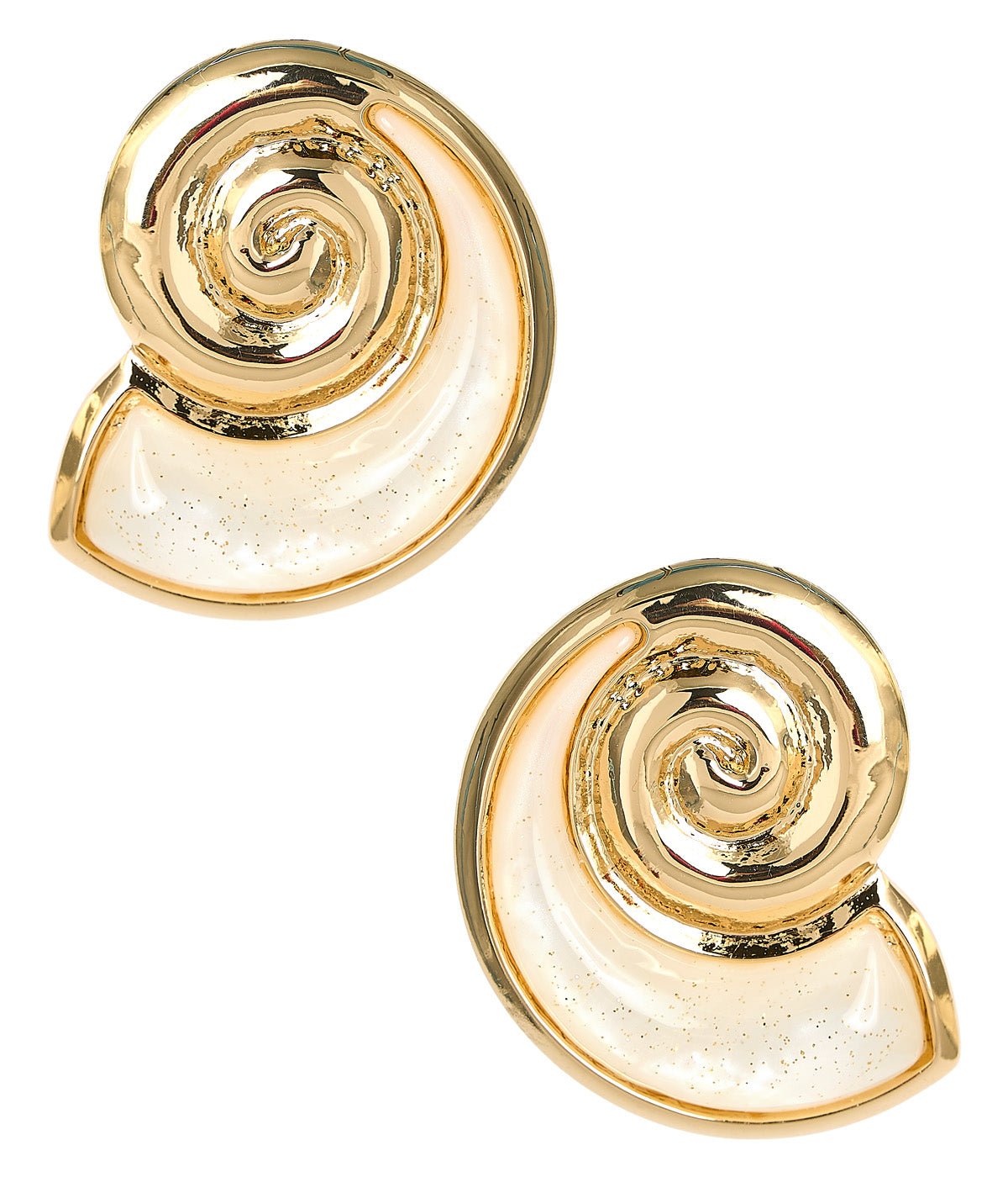 Sandy Shell Stud - Acrylic Earring