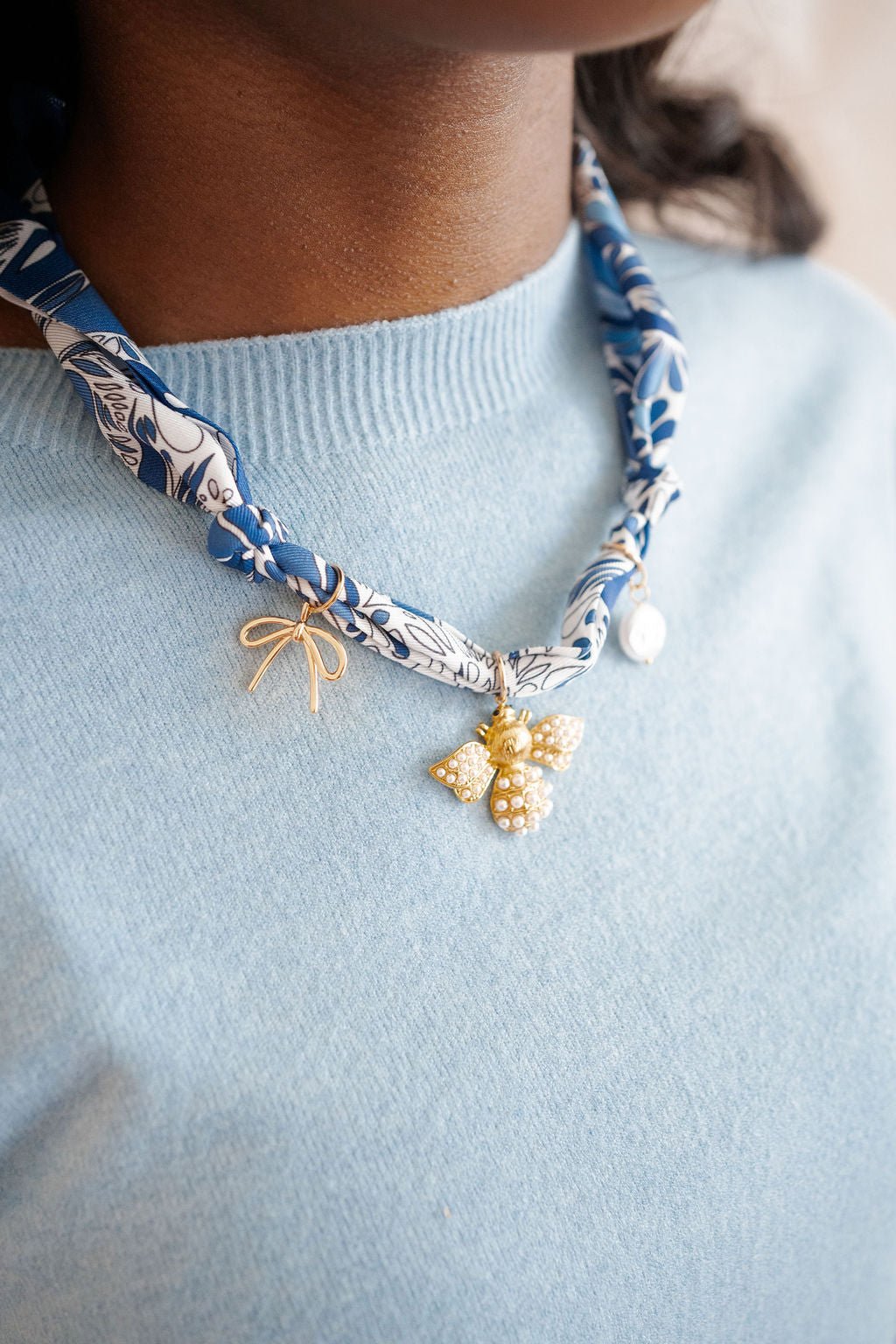 Scarf Charm Necklaces - Spring Collection