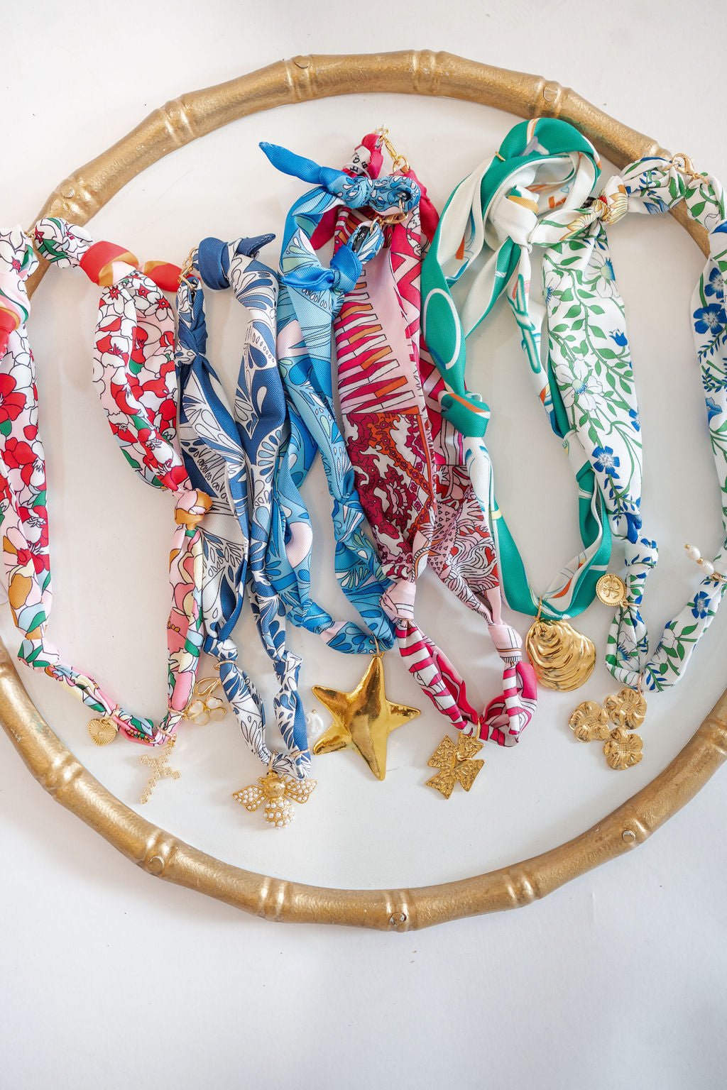 Scarf Charm Necklaces - Spring Collection