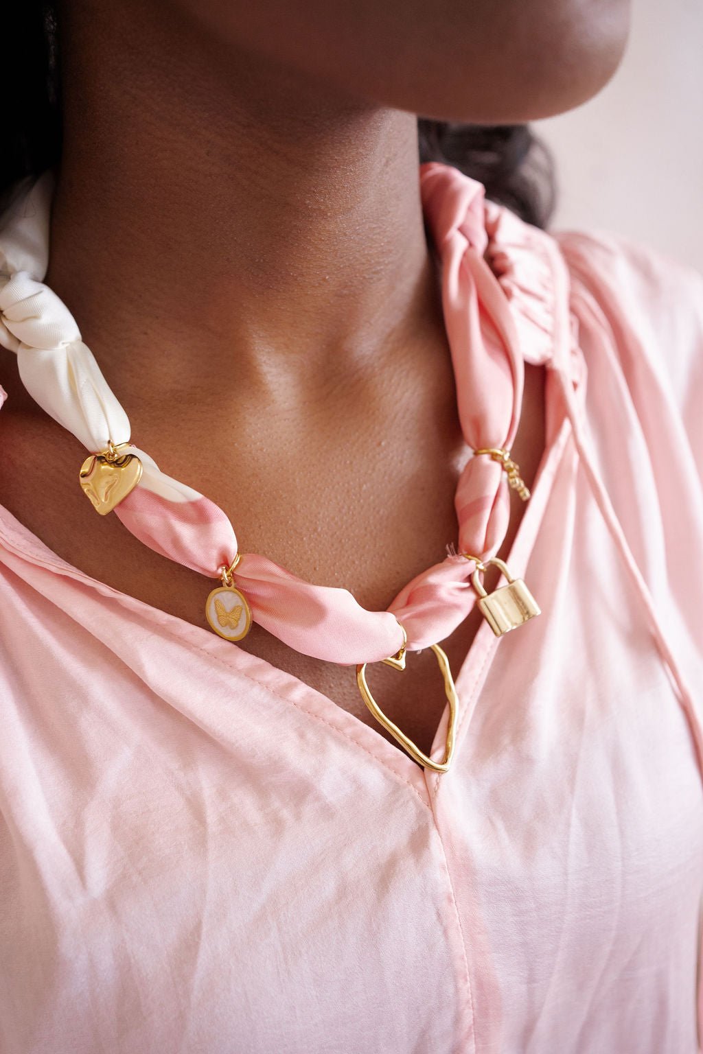 Scarf Charm Necklaces - Spring Collection