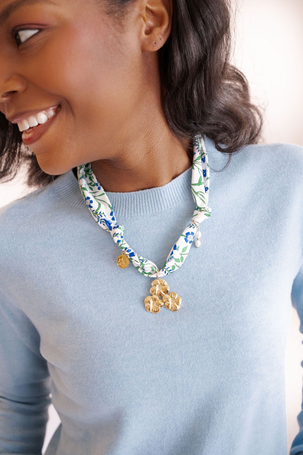 Scarf Charm Necklaces - Spring Collection