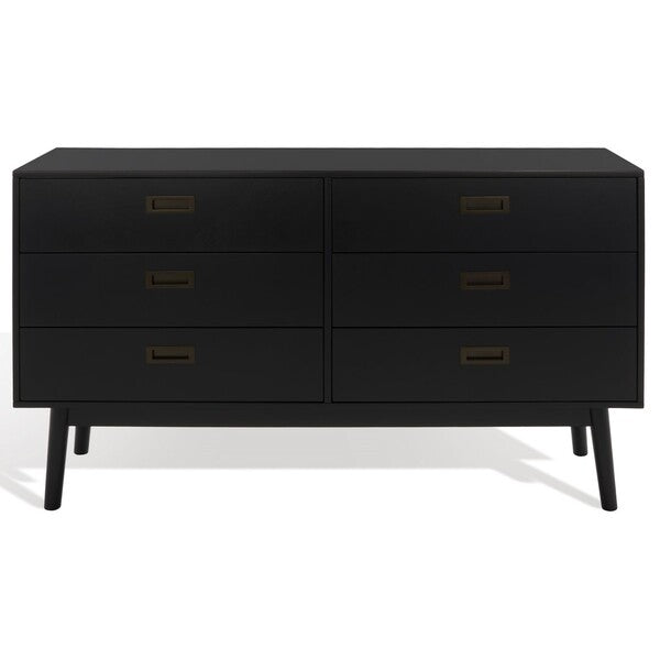 Donald 6 Drawer Dresser | Safavieh - Black