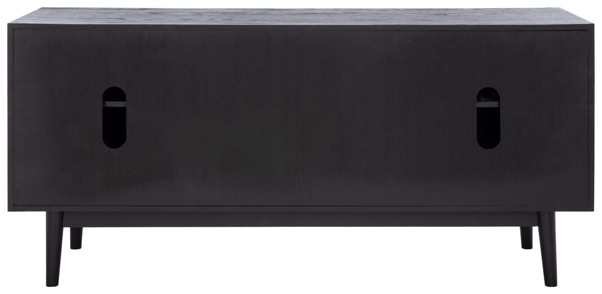 Elissa Mid-Century Large Media Stand | Safavieh Couture - SFV2115 -  Black