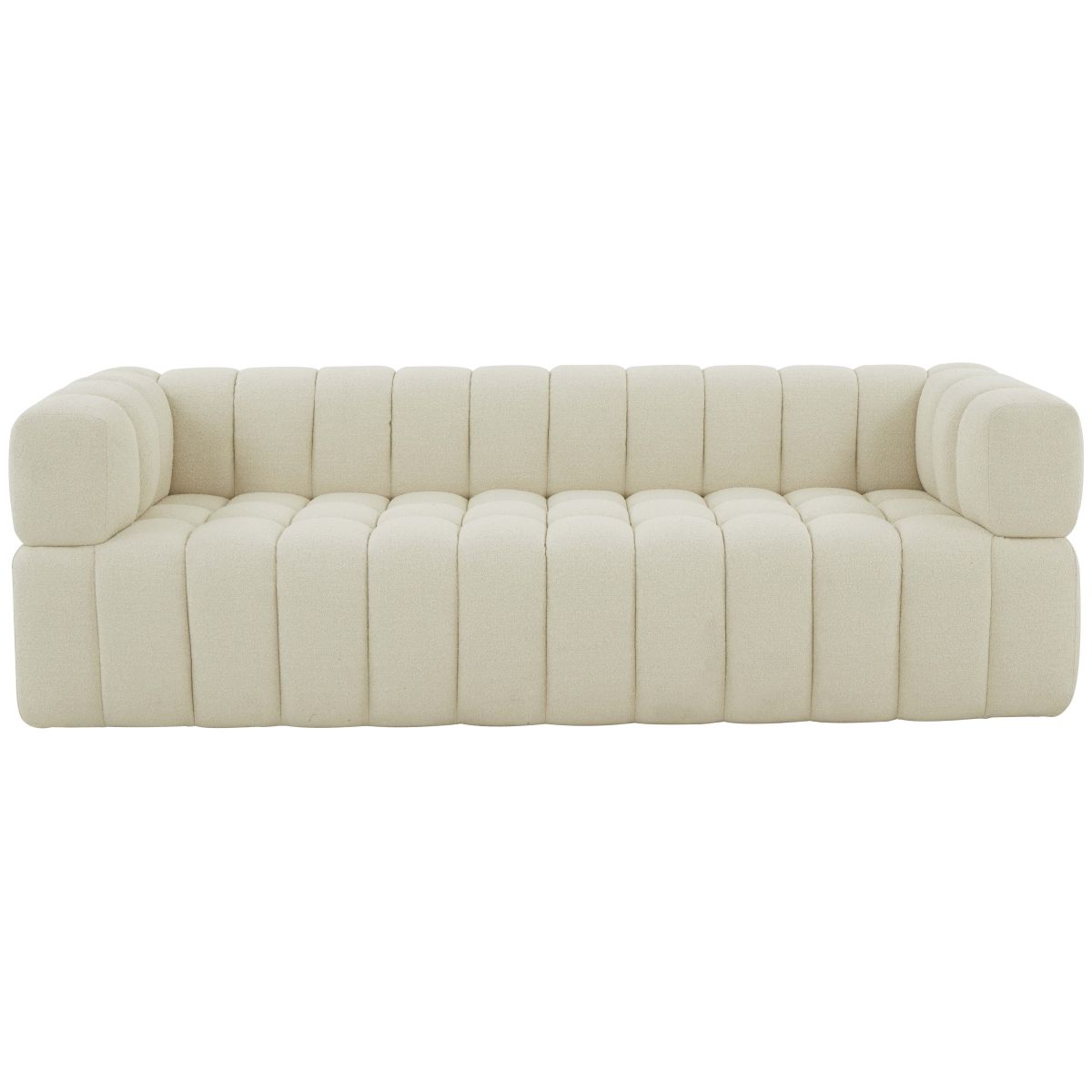 Safavieh Couture Calyna Channel Tufted Boucle Sofa - Cream