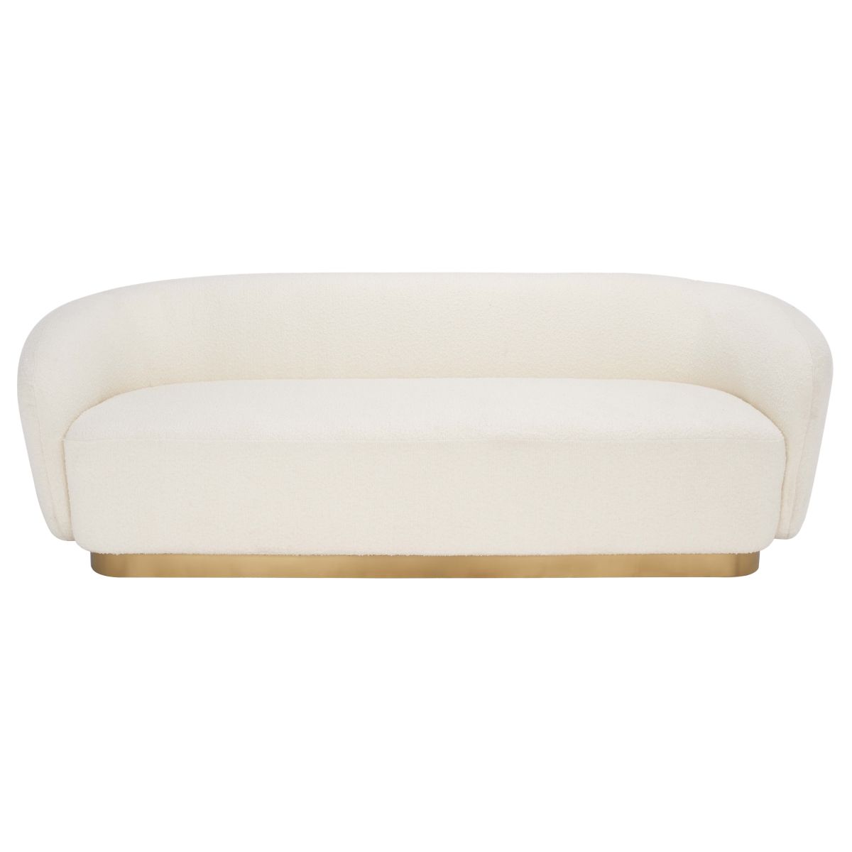 Bernard Boucle Sofa | Safavieh Couture - Ivory / Gold