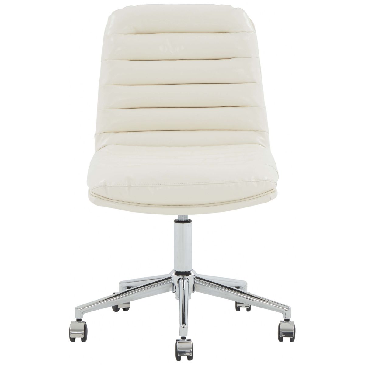 Decolin Swivel Desk Chair - White / Silver