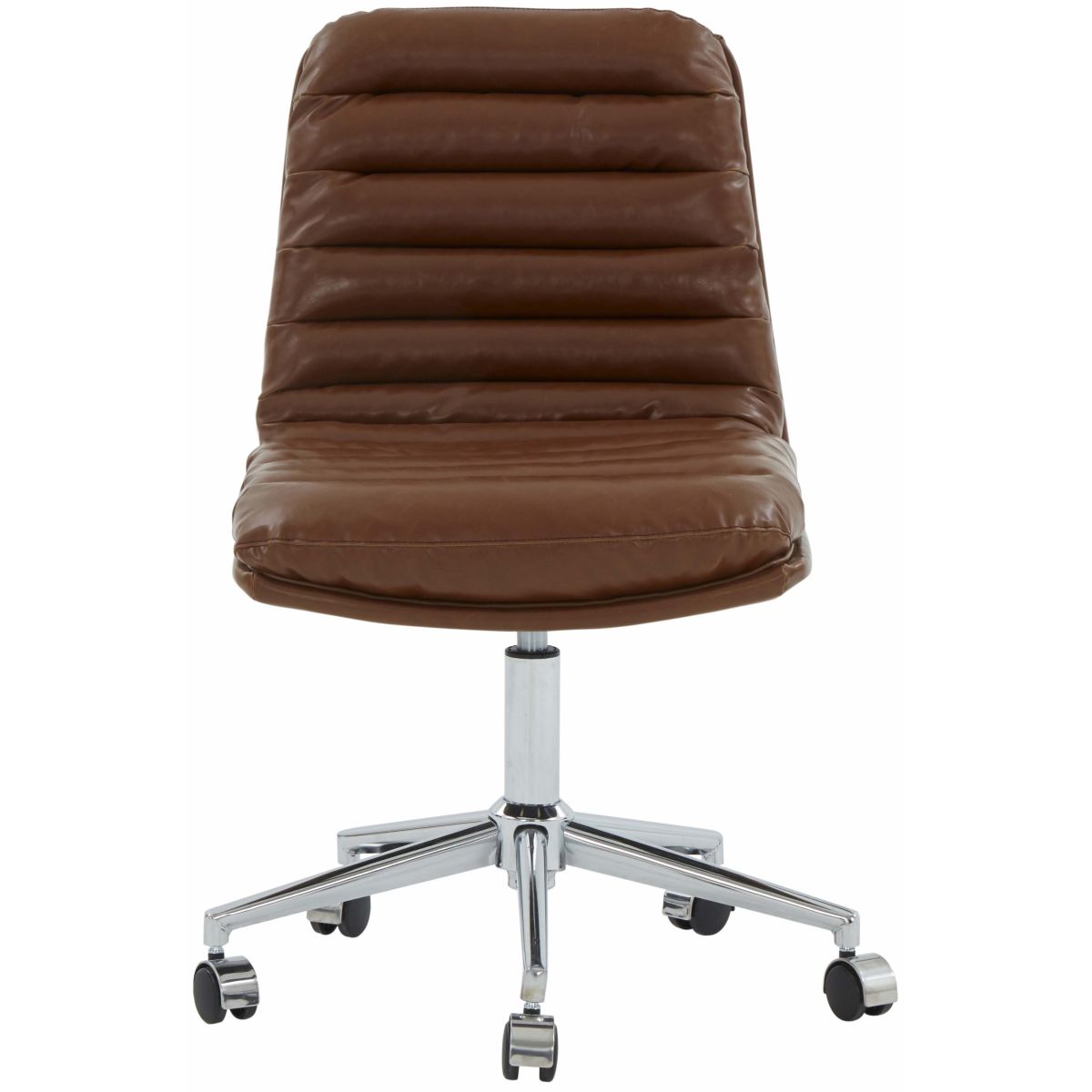 Decolin Swivel Desk Chair - Brown / Silver