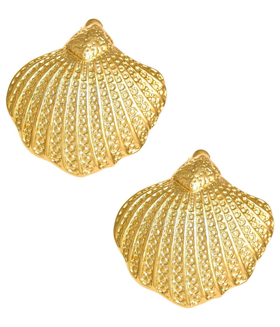 Sullivan Gold Shell Earring - 18k Gold Plated - Belle of the Ball Collection