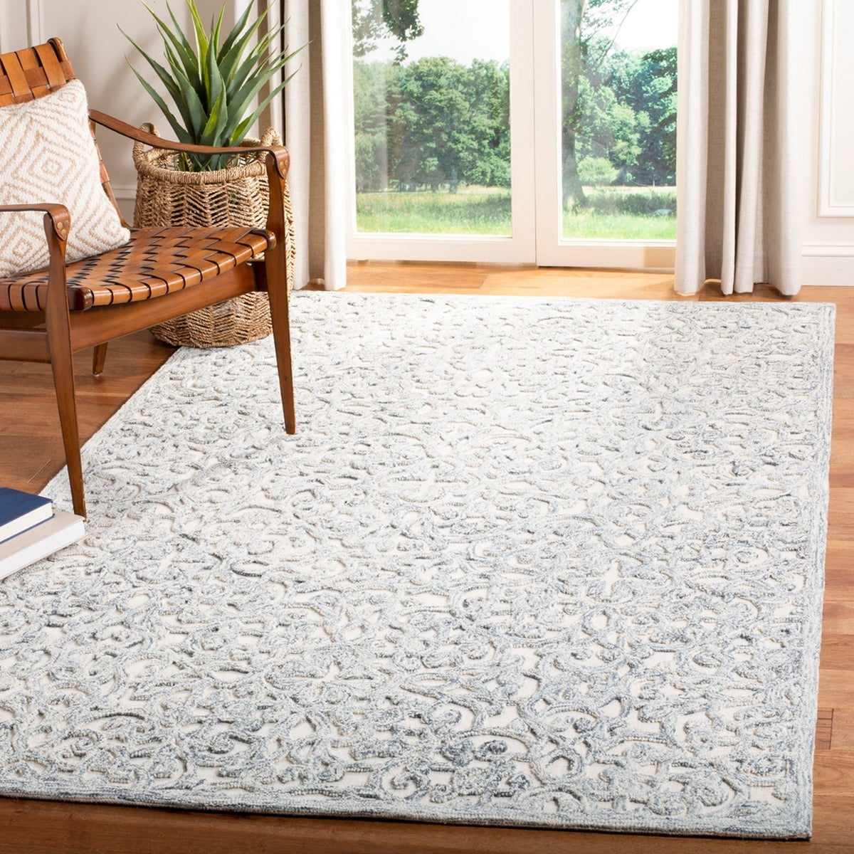 Trace 103 Rug | Safavieh - TRC103 - Charcoal / Ivory