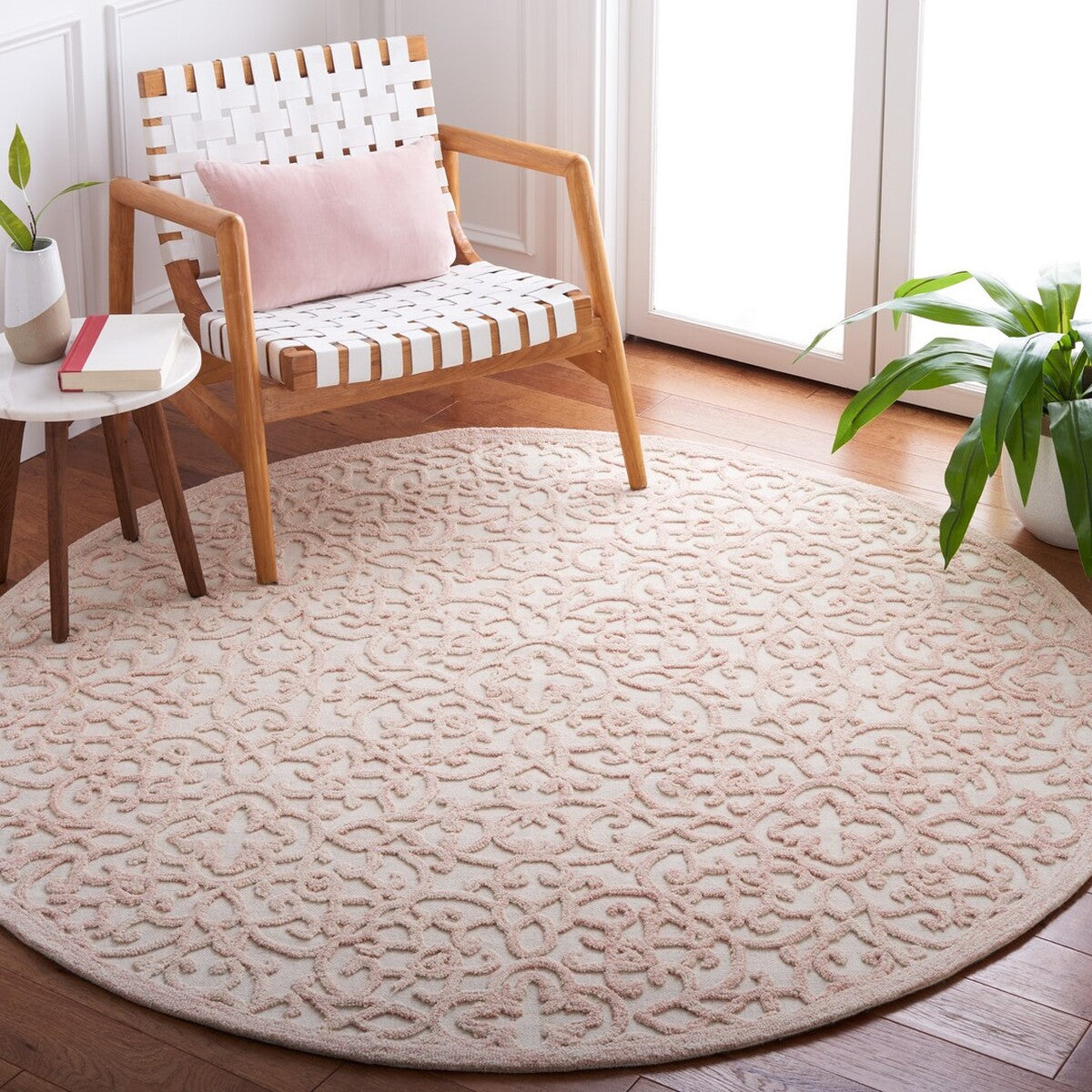 Trace 103 Rug | Safavieh - TRC103 - Ivory / Pink