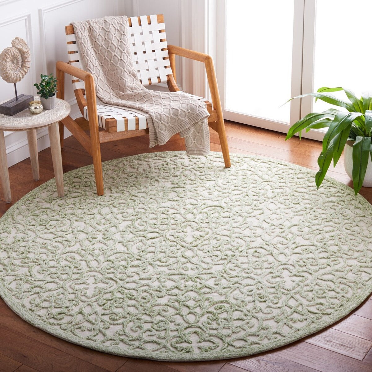 Trace 103 Rug | Safavieh - TRC103 - Ivory / Green