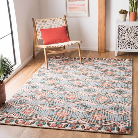 Trace 522 Rug | Safavieh - TRC522 - Ivory / Light Blue