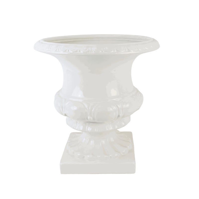 Classic White Porcelain Urn Planter