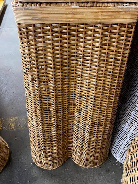 Scalloped Wicker Console: Final Sale