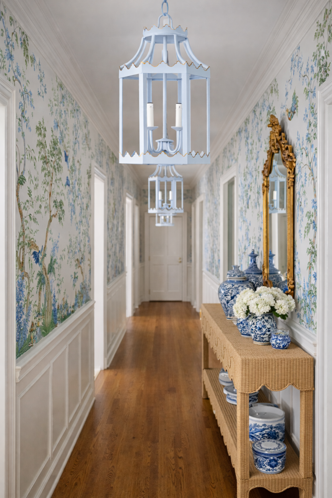 Pale Blue Scalloped Lantern