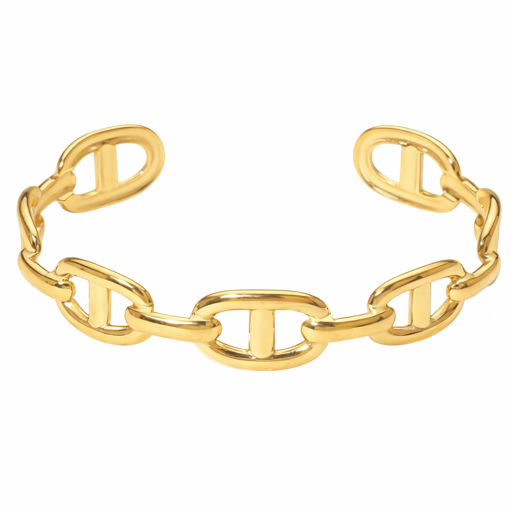 Gold Chain Link Cuff