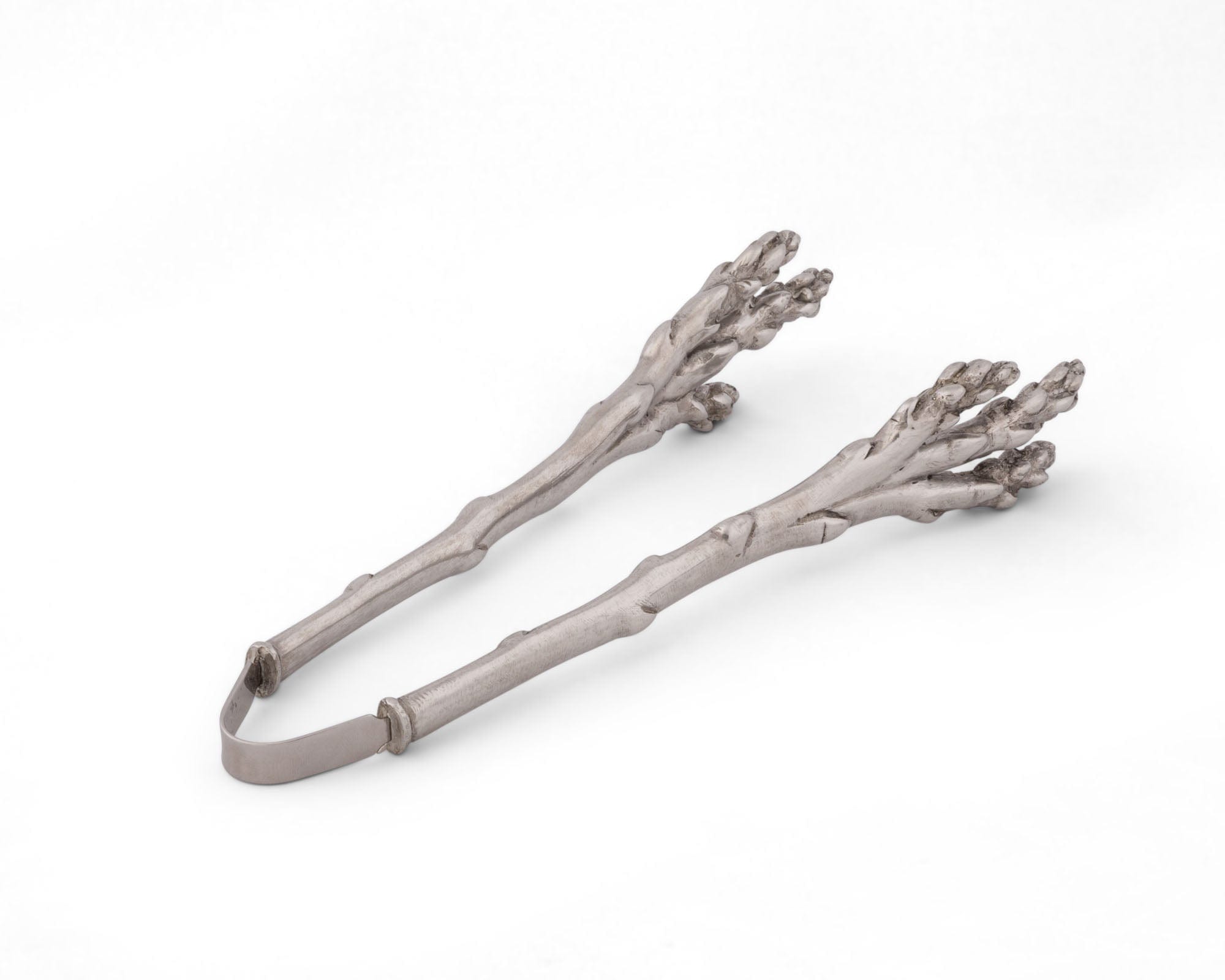 Pewter Asparagus Pattern Tongs