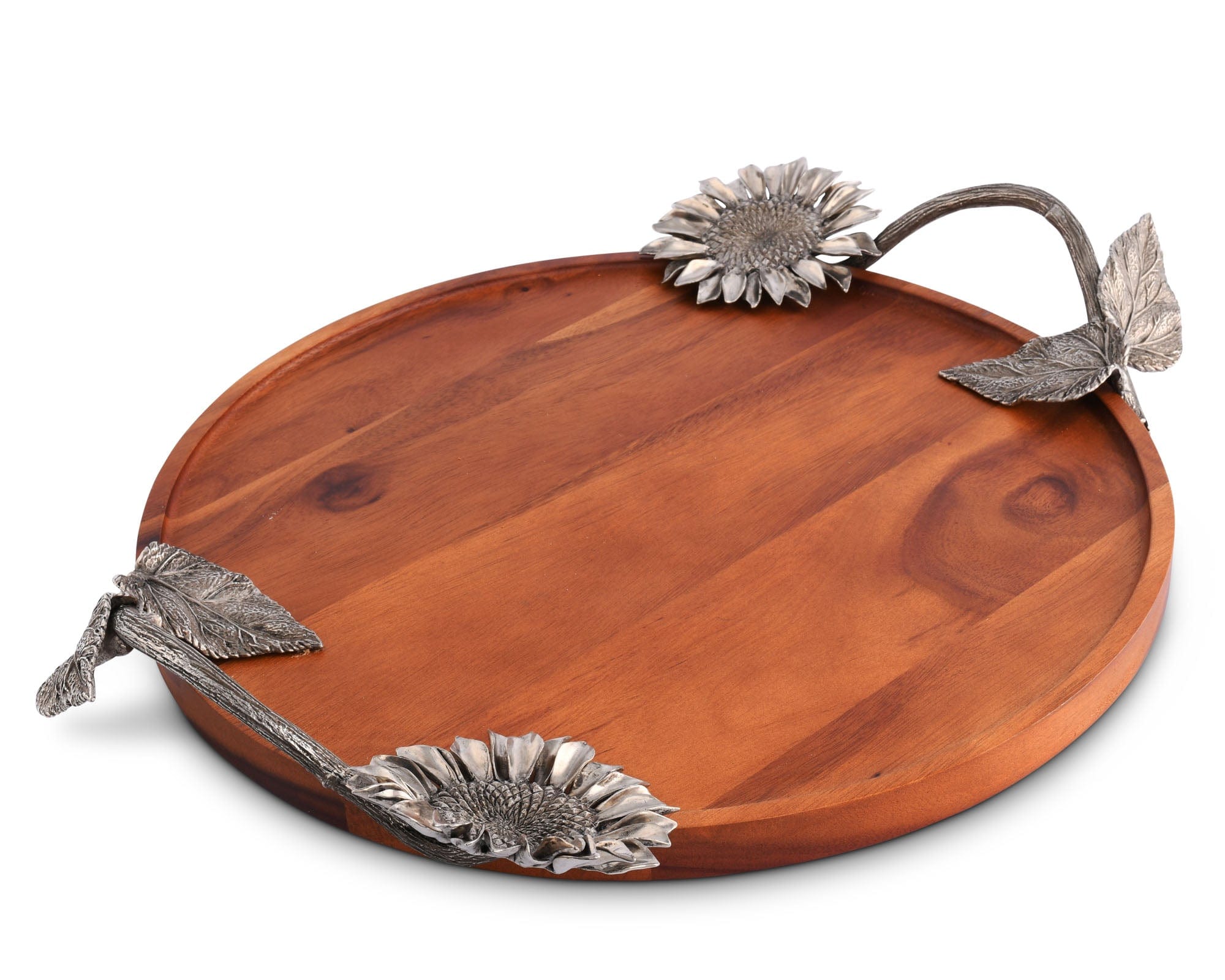 Sunflower Wood Serving Tray