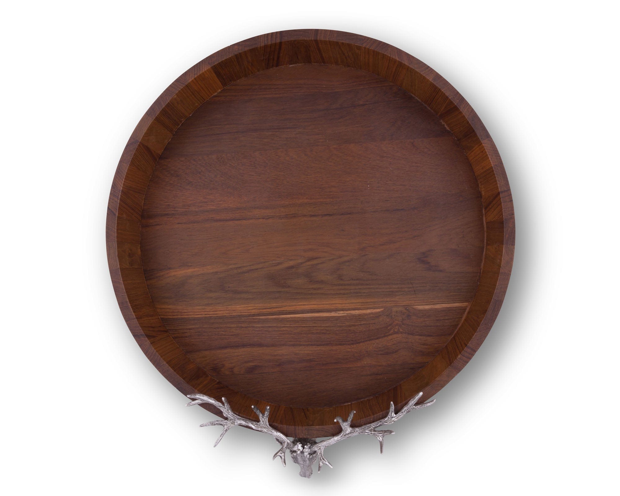 Elk Head Teak Tray