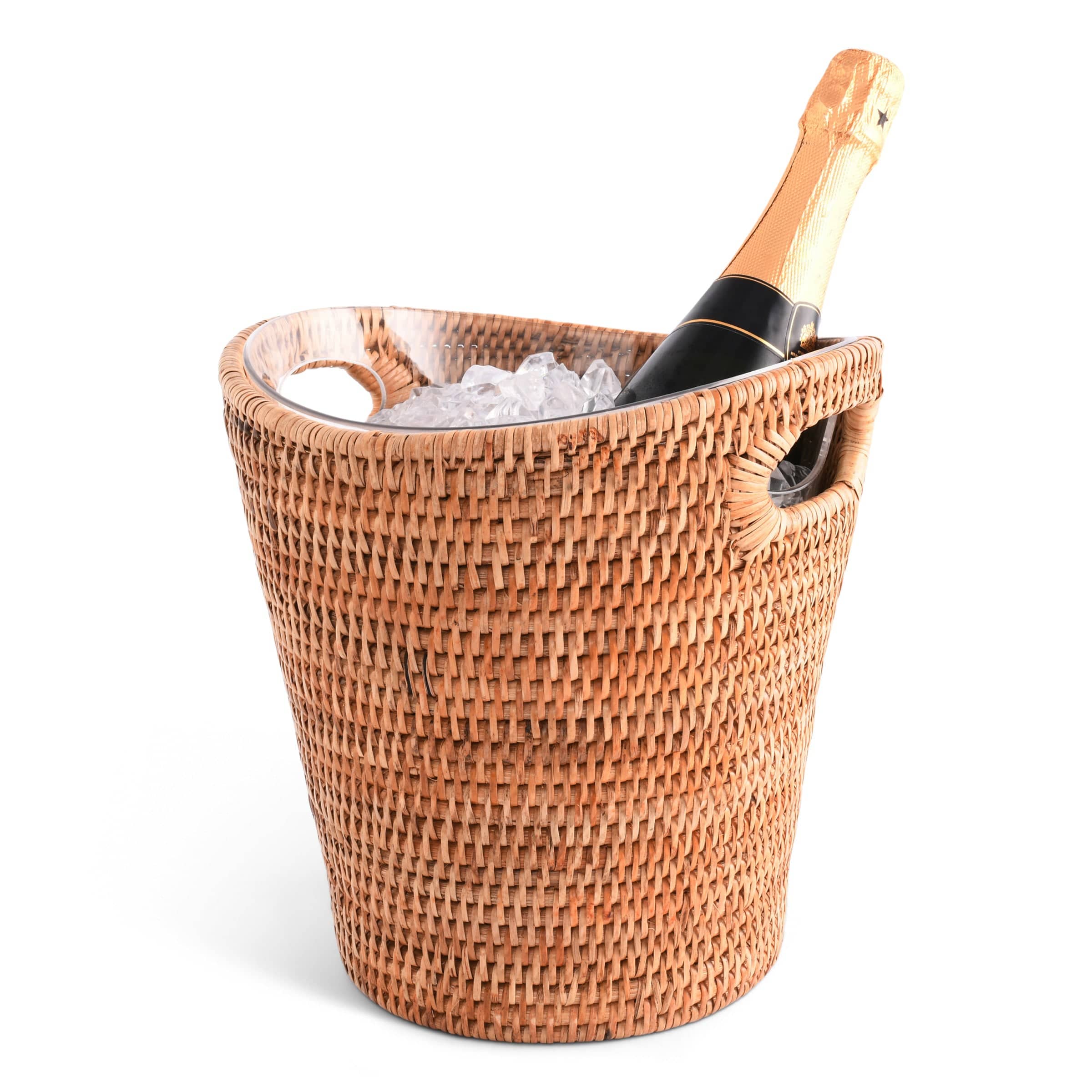 Hand Woven Rattan Wicker Champagne Bucket  / Ice Bucket