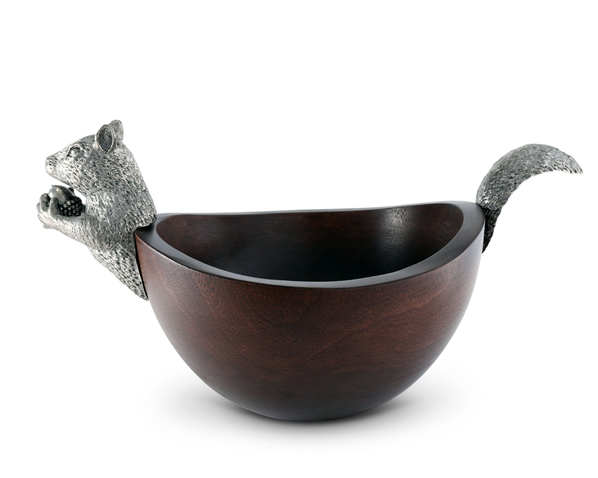Squirrel Head and Tail Nut Bowl - Lg