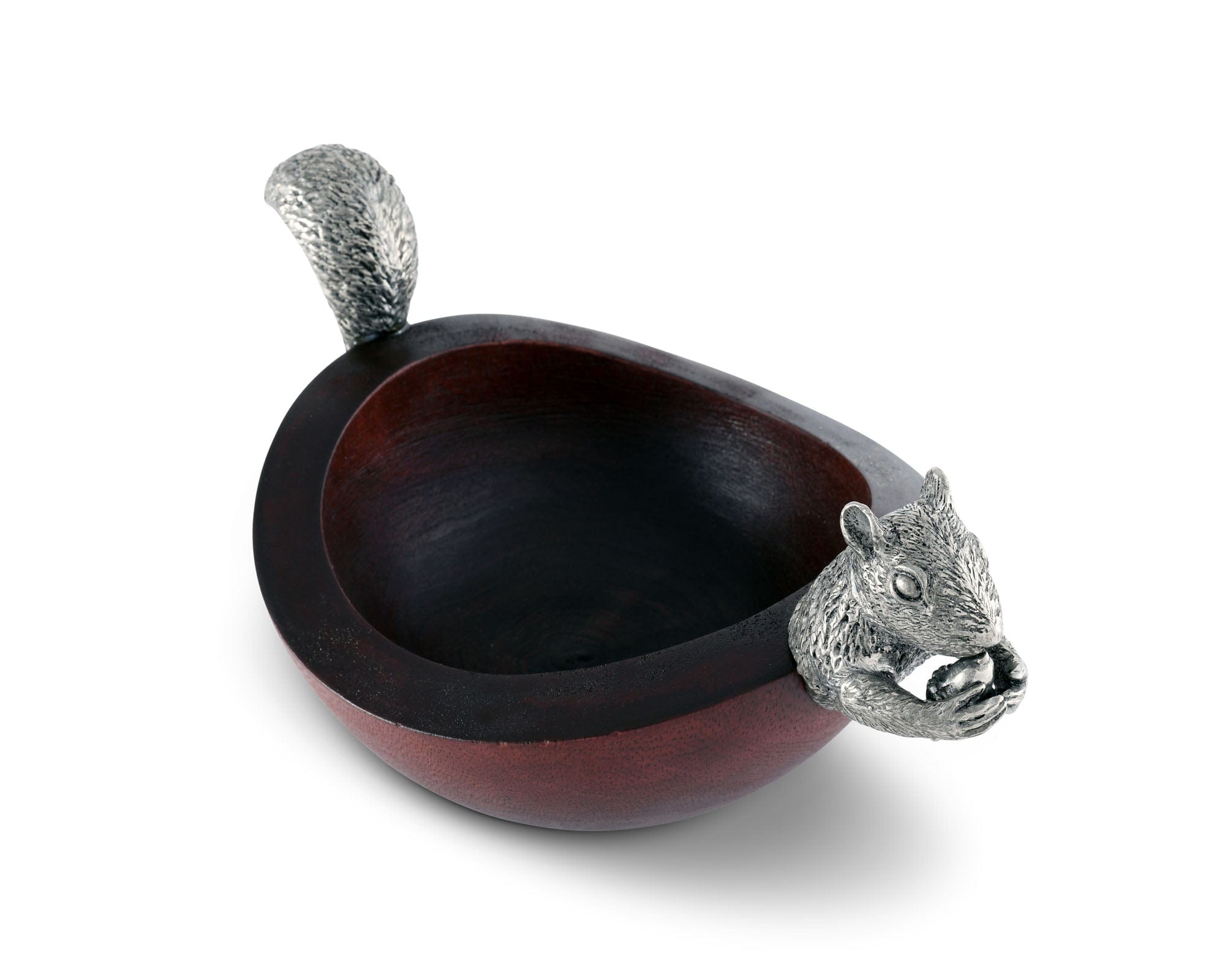 Squirrel Head and Tail Nut Bowl - Sm