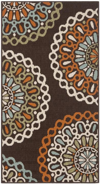 Veranda 092 Rug | Safavieh - VER092 - Chocolate / Terracotta