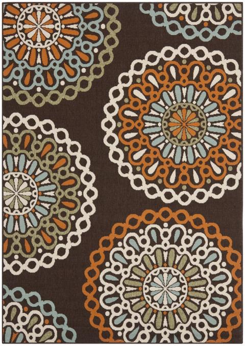 Veranda 092 Rug | Safavieh - VER092 - Chocolate / Terracotta