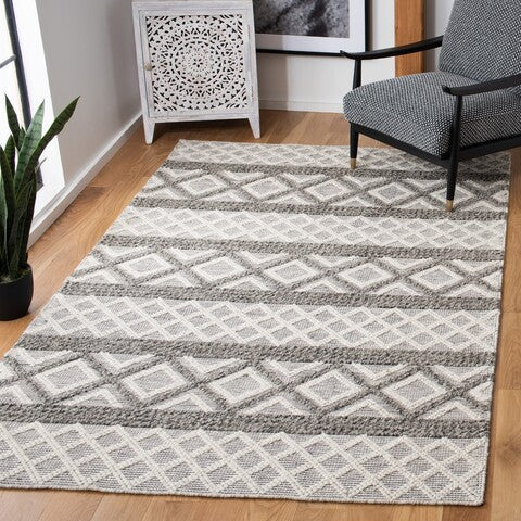 Vermont 211 Rug | Safavieh - VRM211 - Ivory / Dark Grey