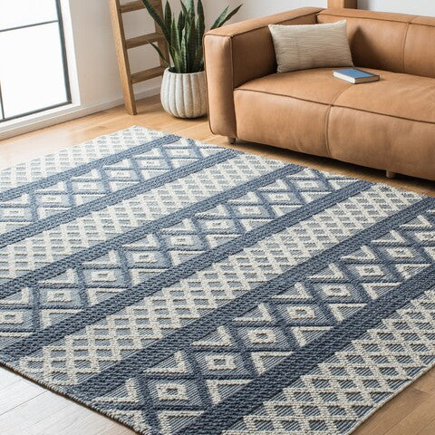 Vermont 211 Rug | Safavieh - VRM211 - Ivory / Blue