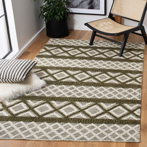 Vermont 211 Rug | Safavieh - VRM211 - Ivory / Dark Green