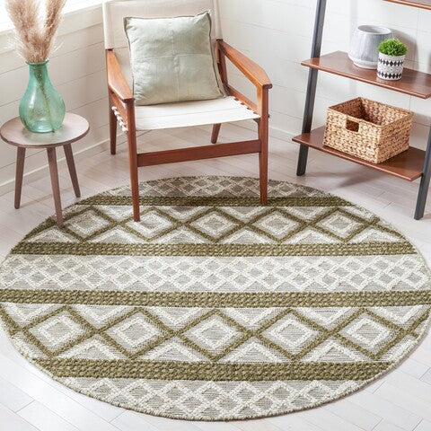 Vermont 211 Rug | Safavieh - VRM211 - Ivory / Dark Green