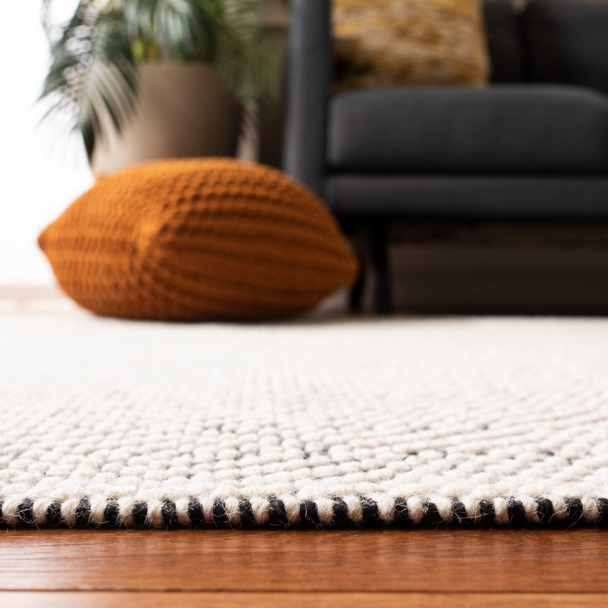 Vermont 305 Rug | Safavieh - VRM305 - Ivory / Black