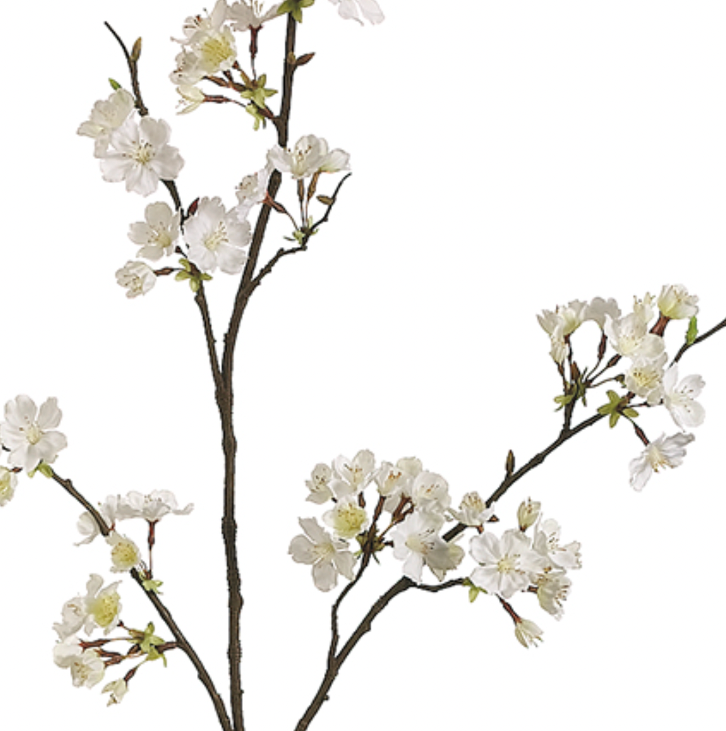 White cherry Blossom Branches 42"