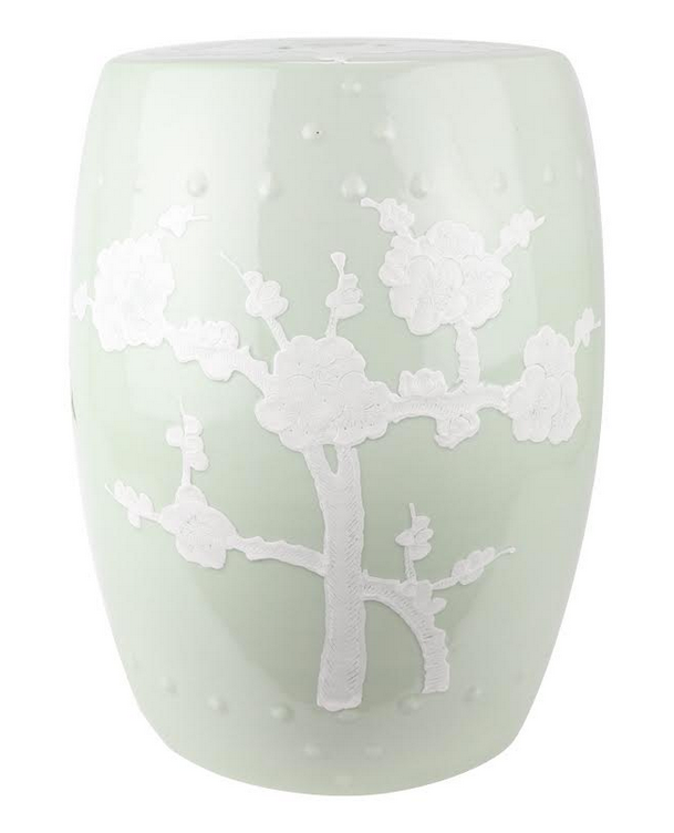 Pastel Green Cherry Blossom Garden Seat