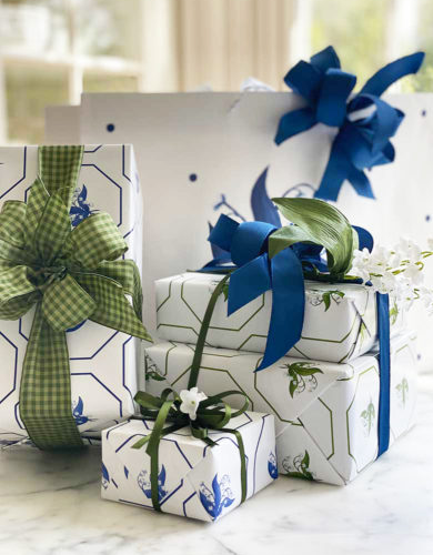 Reversible Lily of the Valley Gift Wrap